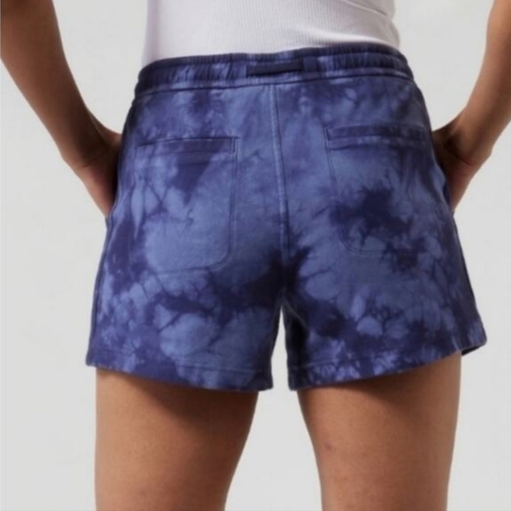 Athleta▪️ Farrallon Tie-Dye Cotton Athletic Shorts - Picture 3 of 9
